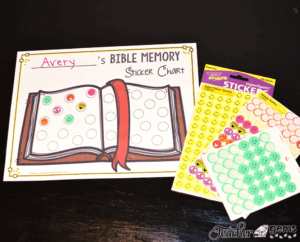 Free Bible Memory Sticker Chart