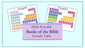 Free Bible Periodic Table Printable