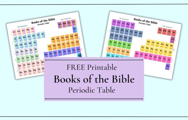 Free Bible Periodic Table Printable