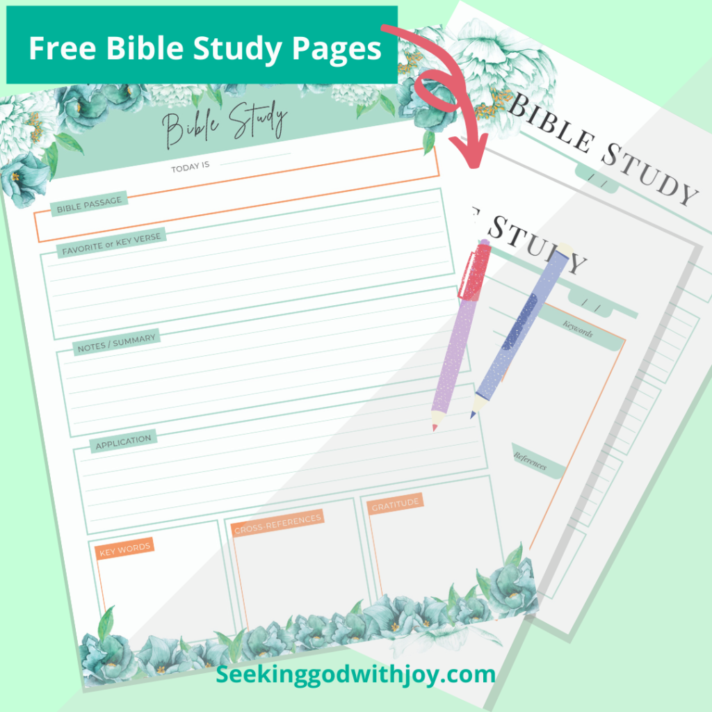Free Printable Bible Study Notebook