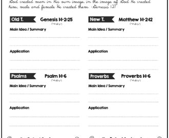 Free Bible Study Printables
