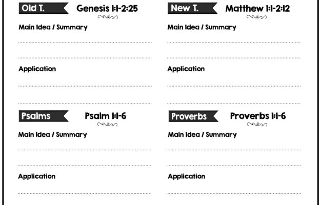 Free Bible Study Printables