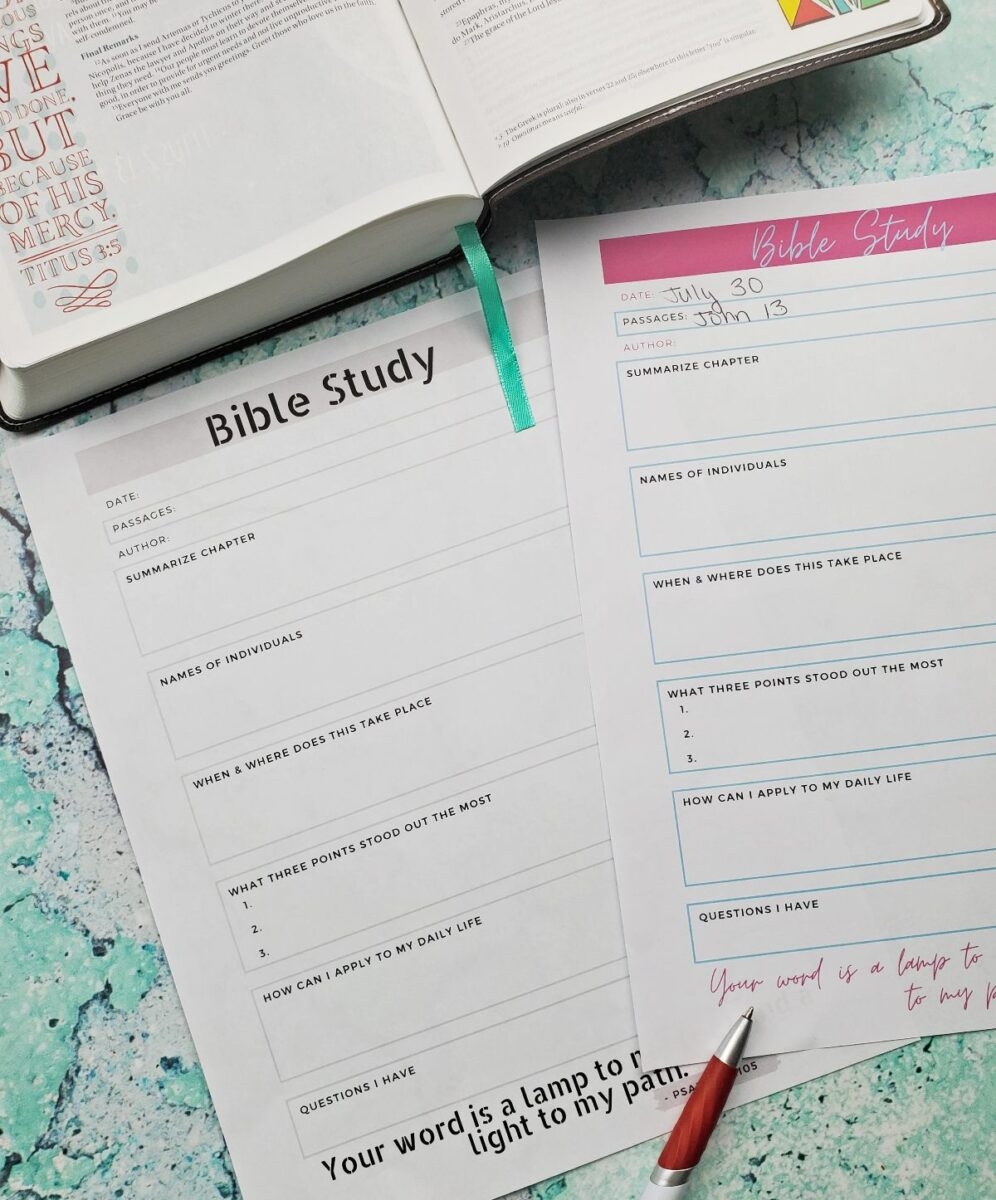 FREE Bible Study Printables For Any Part Of The Bible Leap Of Faith Crafting