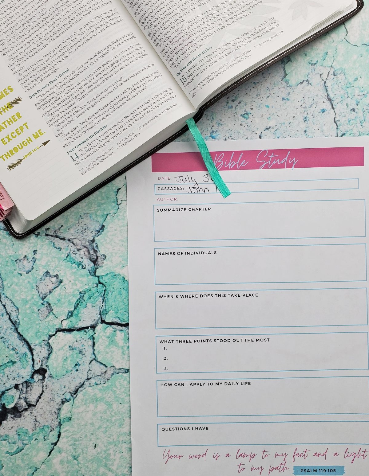 Printable Bible Study with Answers