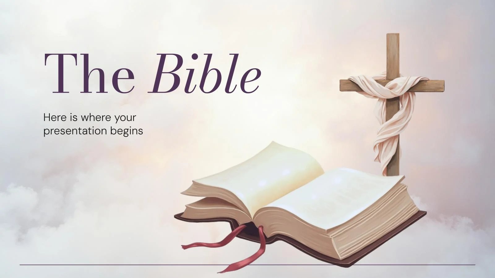Free Bible themed Google Slides PowerPoint Templates