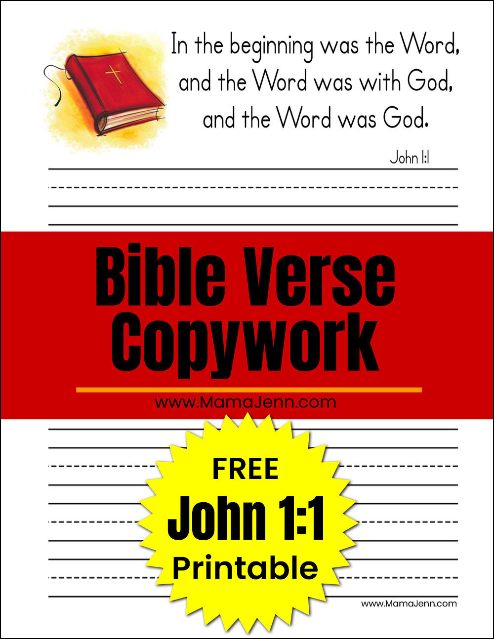 FREE Bible Verse Copywork Printables For Use With Adventures In MFW 