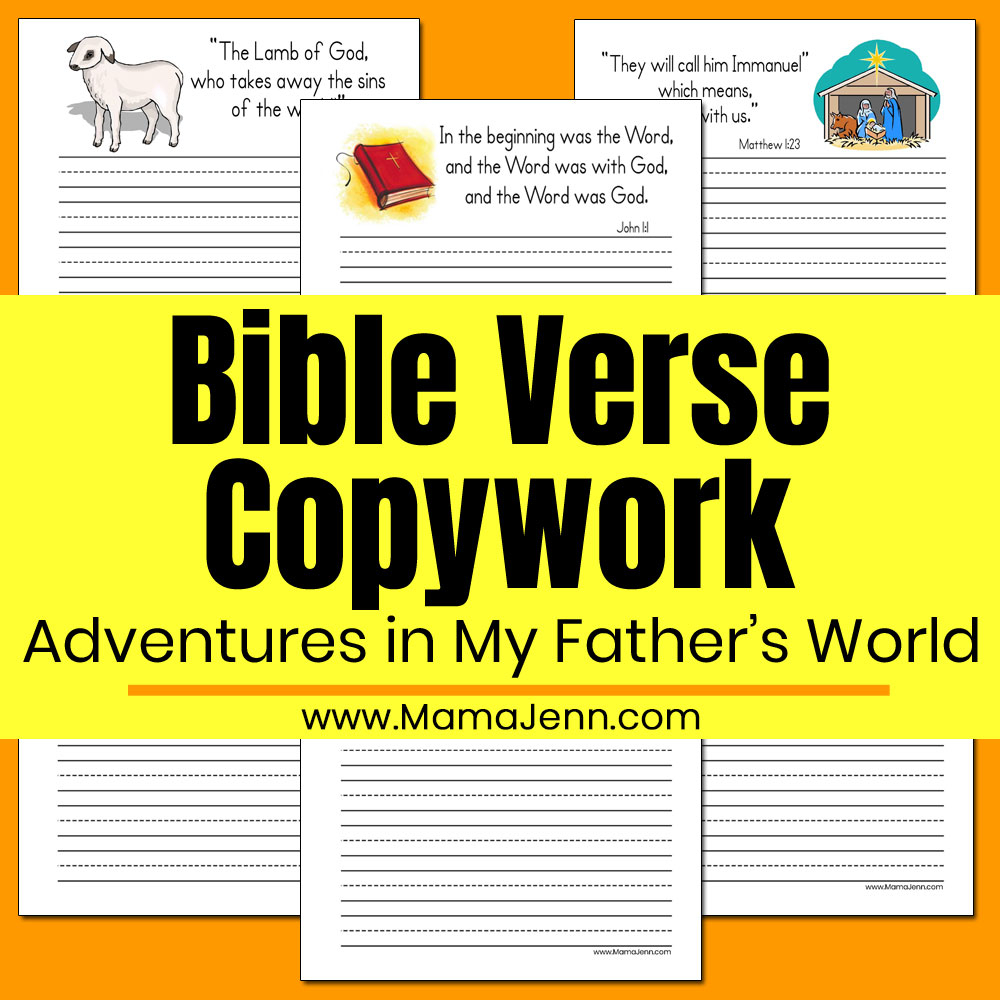 FREE Bible Verse Copywork Printables For Use With Adventures In MFW 