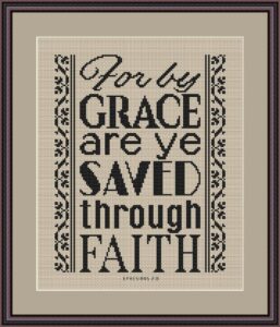 Free Bible Verse Cross Stitch Patterns Including Salvation Verses KJV King James Version Happiness Is HeartMade Cross Stitch Patterns