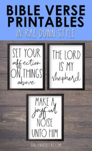 Free Bible Verse Printables RAE DUNN STYLE Six Clever Sisters
