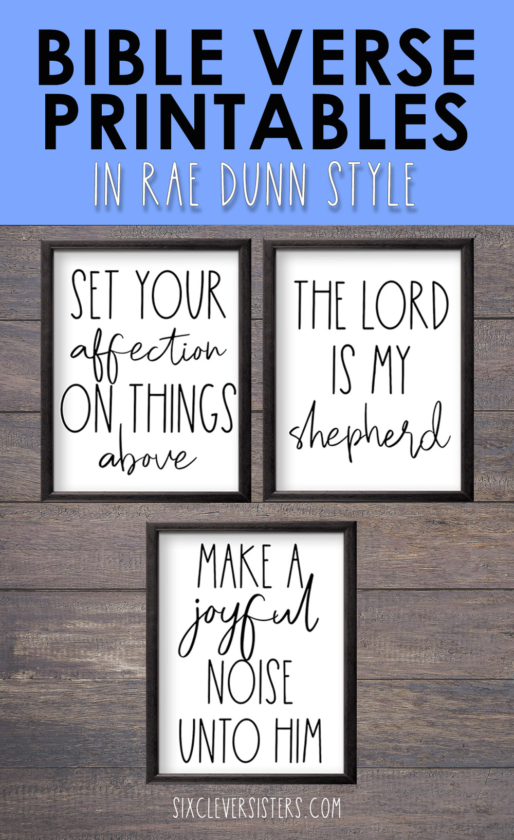 Free Bible Verse Printables RAE DUNN STYLE Six Clever Sisters