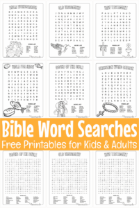 Free Bible Word Search Puzzles PDF Printables