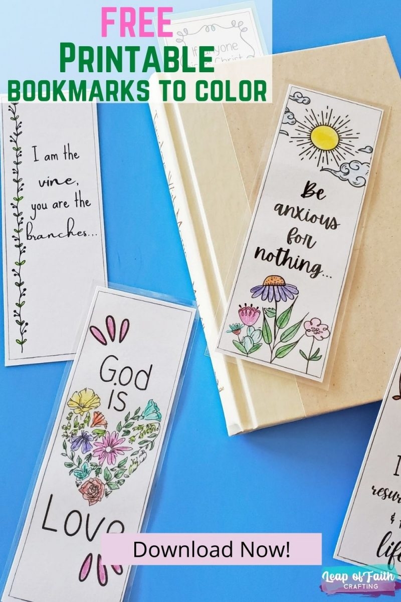 Free Christian Bookmarks To Print And Color Leap Of Faith Crafting