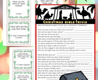 FREE Christmas Bible Trivia Printables 2 Versions Leap Of Faith Crafting