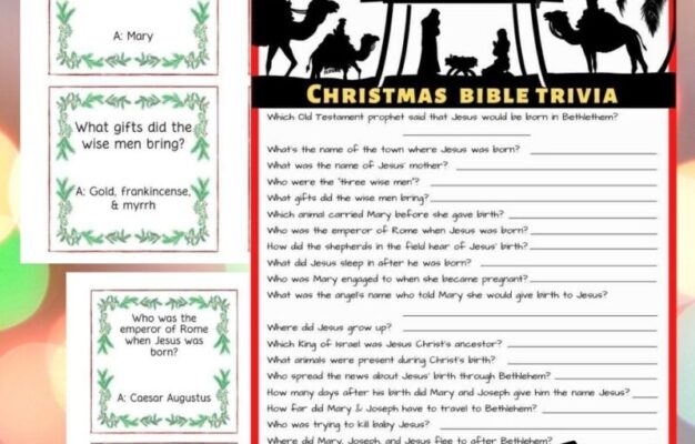 FREE Christmas Bible Trivia Printables 2 Versions Leap Of Faith Crafting