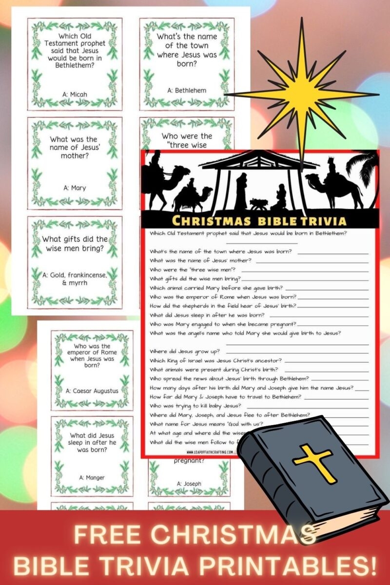 Free Printable Bible Questions for Kids
