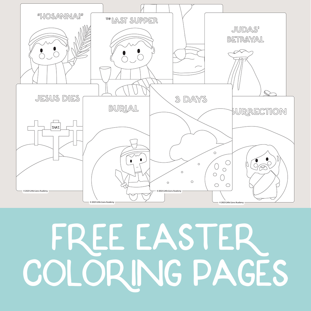 FREE Easter Story Coloring Pages Little Lions Academy