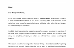 Free Invitation To Church Bible Study Template To Edit Online