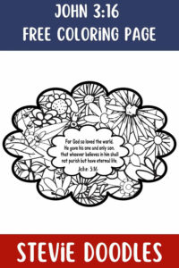 Free John 3 16 Coloring Pages Stevie Doodles