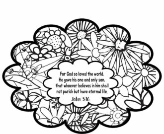 Free John 3 16 Coloring Pages Stevie Doodles