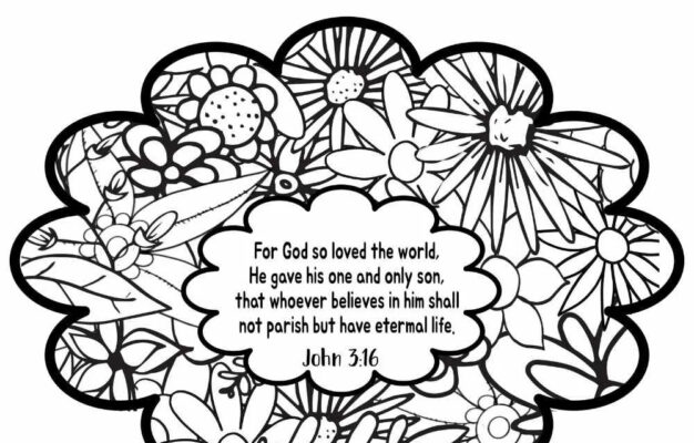 Free John 3 16 Coloring Pages Stevie Doodles