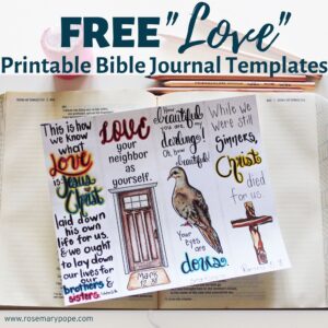 FREE Love Printable Bible Journal Templates Rosemary Pope