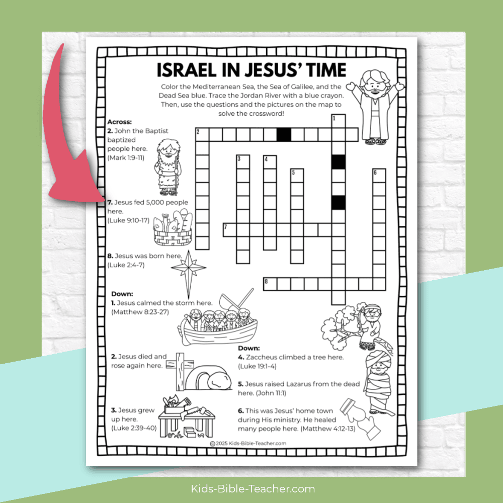 free map of jesus ministry activity page