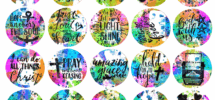 FREE Neon Bible Journal Circle Sticker Printable SPLENDIFEROSSITY