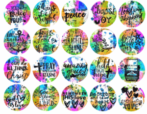 FREE Neon Bible Journal Circle Sticker Printable SPLENDIFEROSSITY