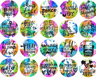 FREE Neon Bible Journal Circle Sticker Printable SPLENDIFEROSSITY