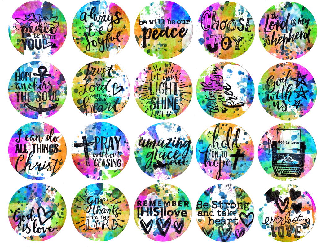 FREE Neon Bible Journal Circle Sticker Printable SPLENDIFEROSSITY