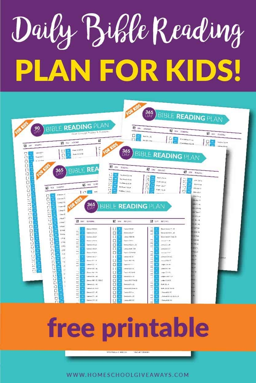 free one year bible reading plan for kids
