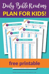 FREE One Year Bible Reading Plan For Kids