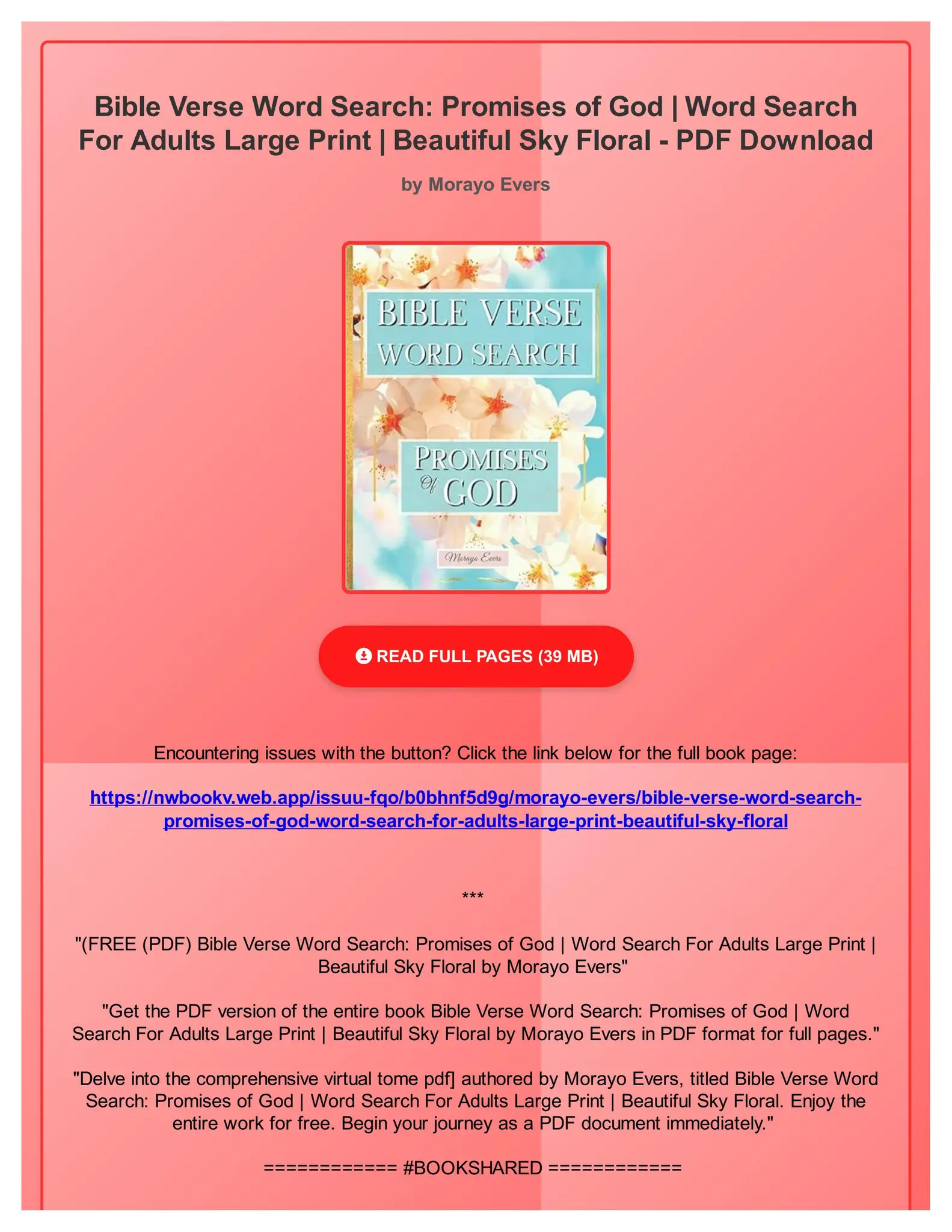 FREE PDF Bible Verse Word Search Promises Of God Word Search For Adults Large Print Beautifu By PadbergPhDwd Issuu