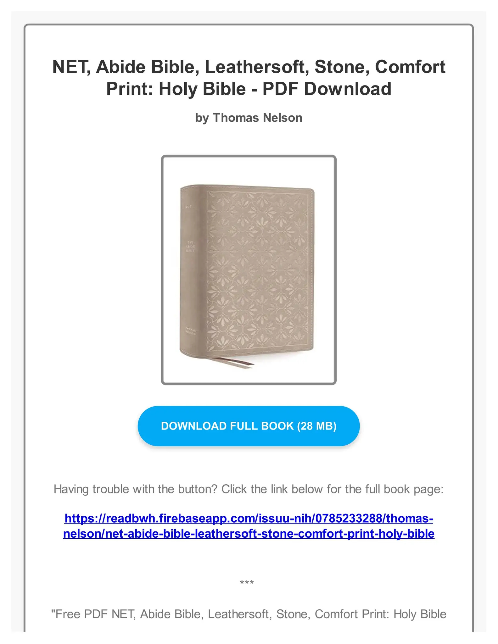 Free Printable Net Bible