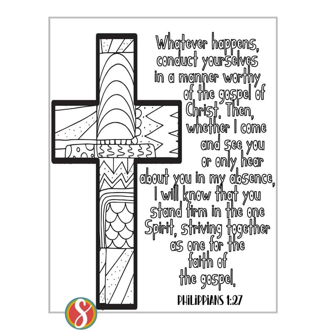 Free Philippians Scripture Coloring Pages Stevie Doodles
