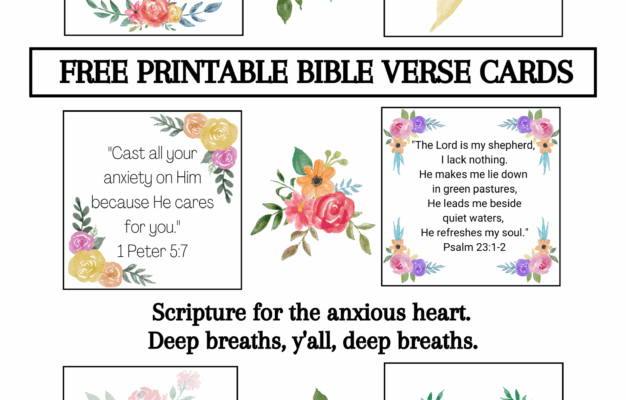 FREE PRAYER SCRIPTURE CARDS Deeply Anchored Devotionals