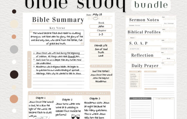 Free Printable 30 Day Bible Study Plan 66 Page Bible Study Guide Bible Study Notebook For Beginners Best Year long