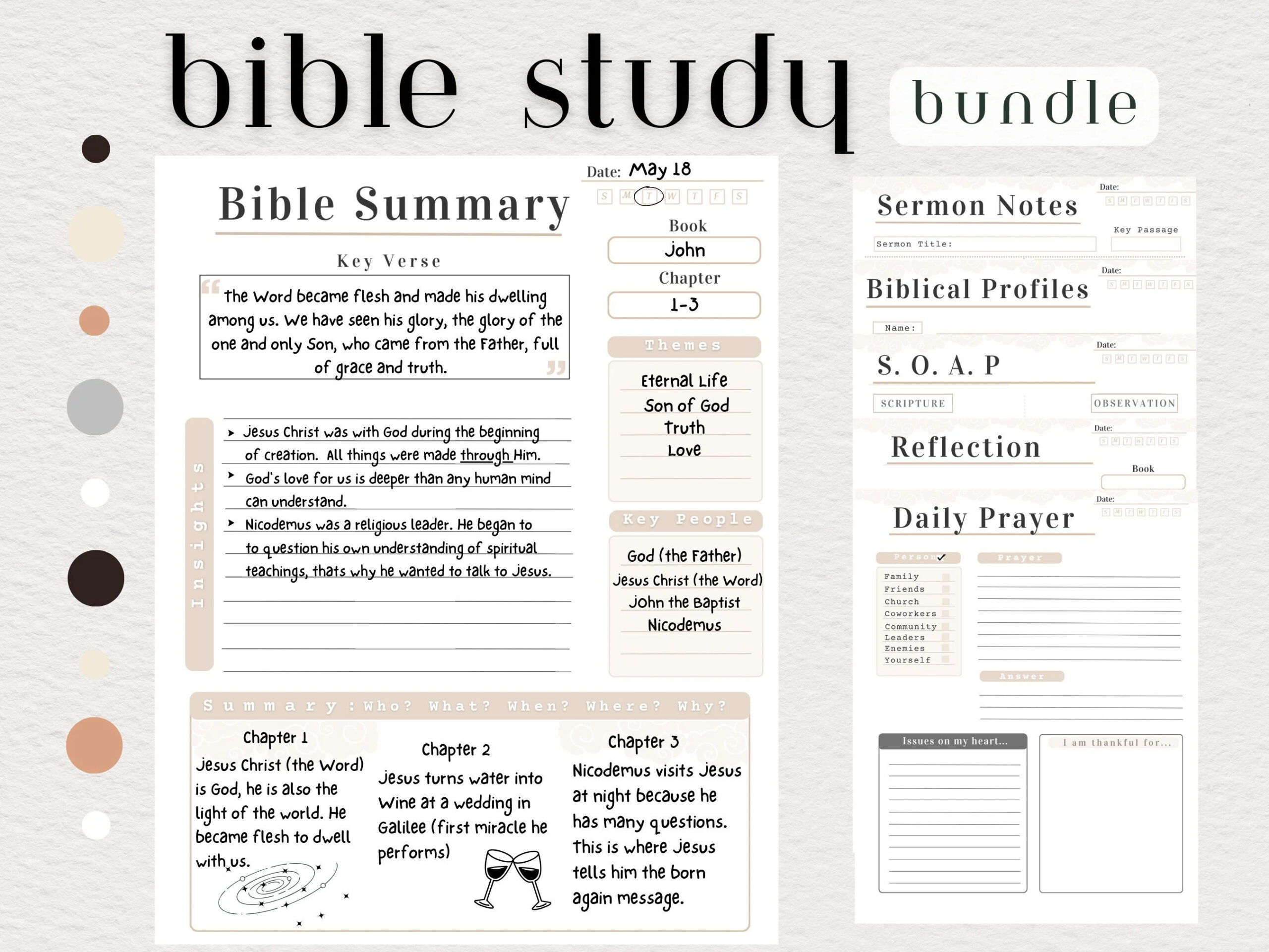 Free Printable 30 Day Bible Study Plan 66 Page Bible Study Guide Bible Study Notebook For Beginners Best Year long