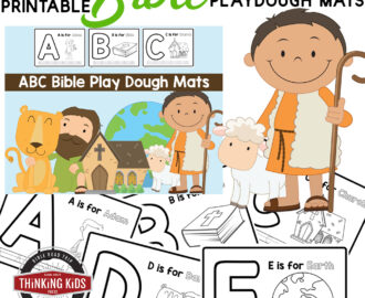 Free Printable Bible Alphabet Playdough Mats Thinking Kids