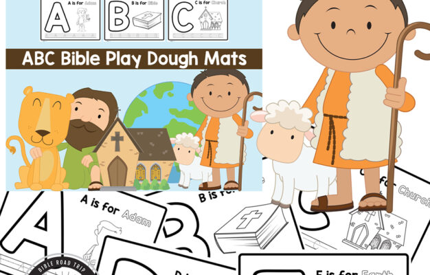 Free Printable Bible Alphabet Playdough Mats Thinking Kids