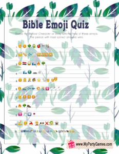 Free Printable Bible Emoji Quiz With Answer Key