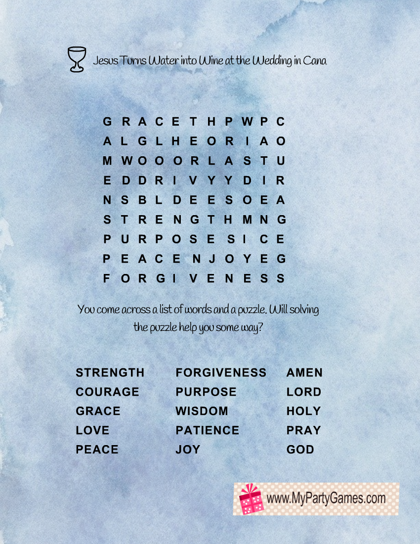 Free Printable Bible Escape Room Jesus Miracles 