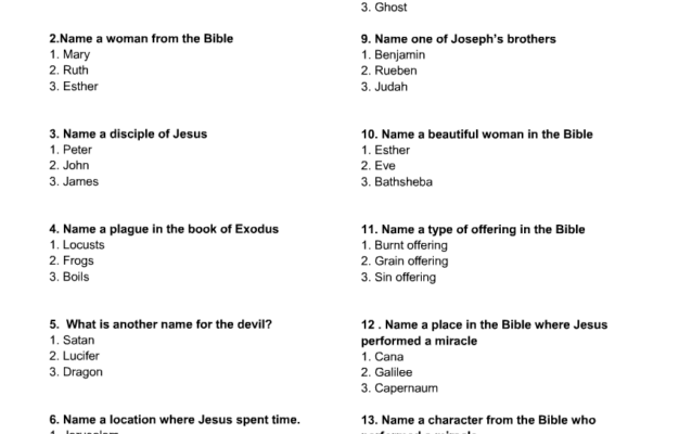 Free Printable Bible Feud Family Feud Inspired Game