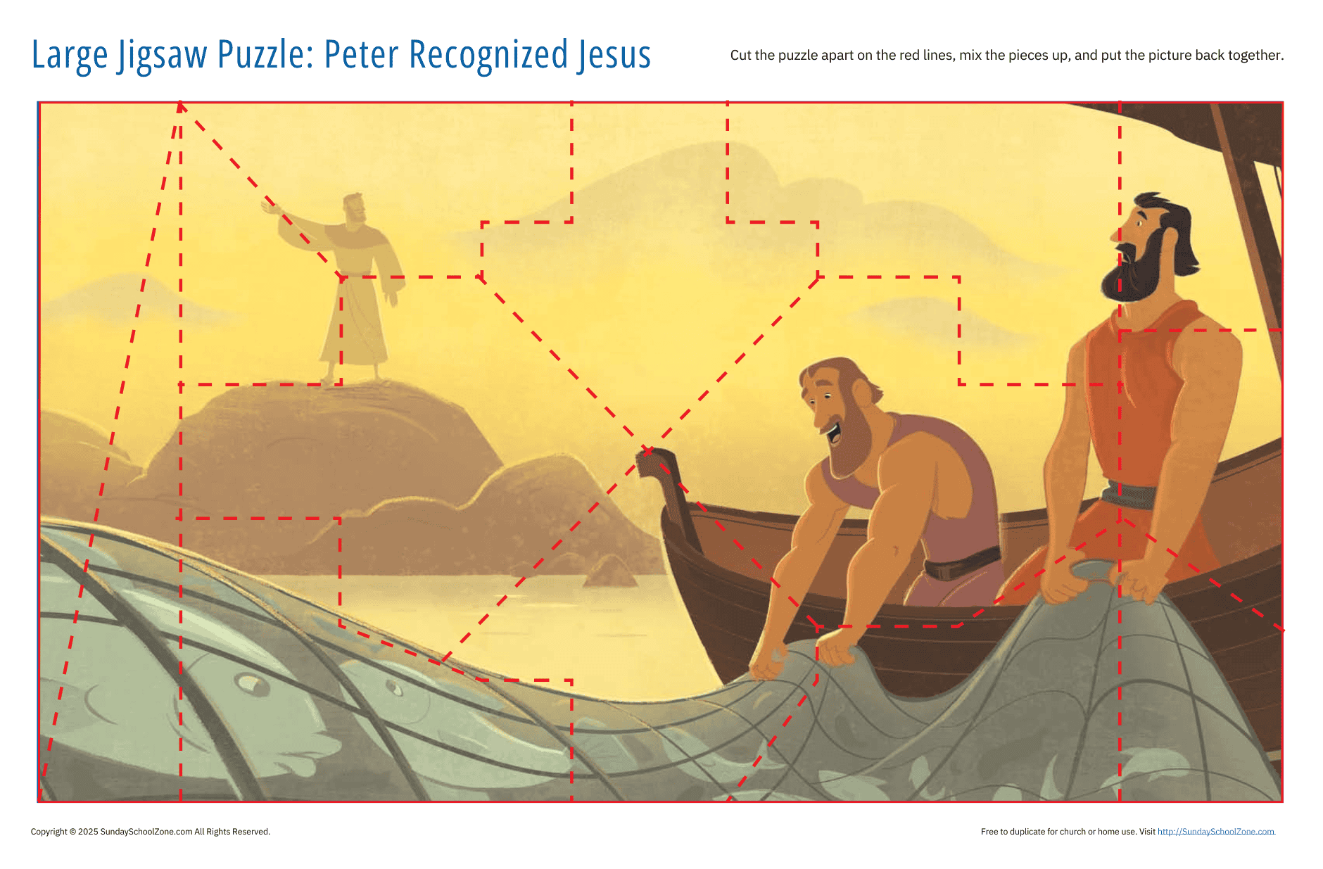 Free Printable Bible Story Jigsaw Puzzles On Sunday School Zone