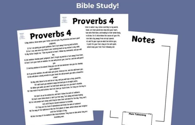 Free Printable Bible Study Proverbs 4 New Living Translation Homeschool Freebies And Giveaways