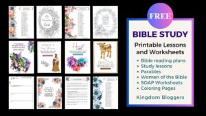 Free Printable Bible Study Worksheets Kingdom Bloggers
