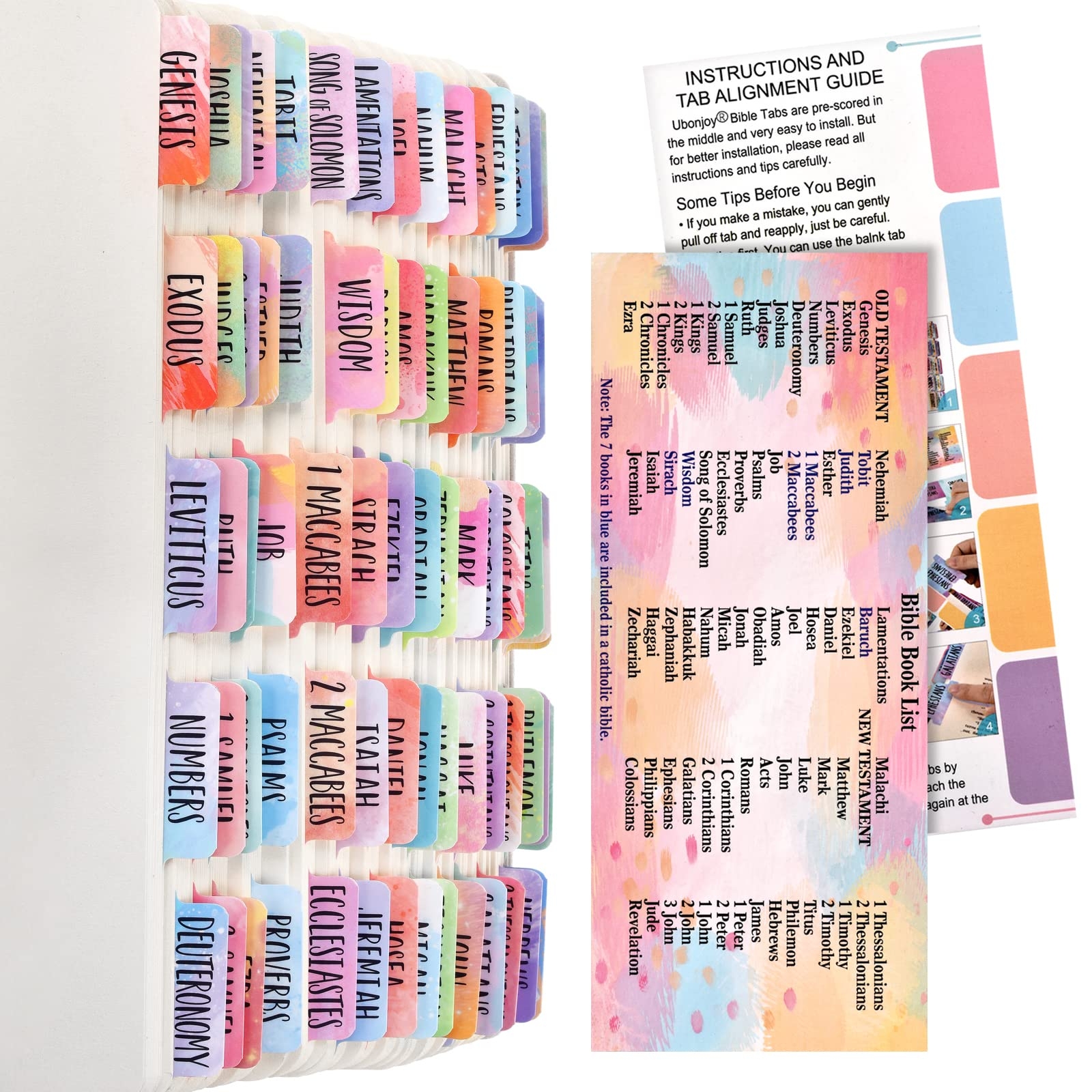 Free Printable Bible Tabs For Women Men Kid 96 Laminated Index Tabs In Total For Study Journaling Supplies Christian Gift 7 Catholic 66 Old And New Bible Tabs For Sale