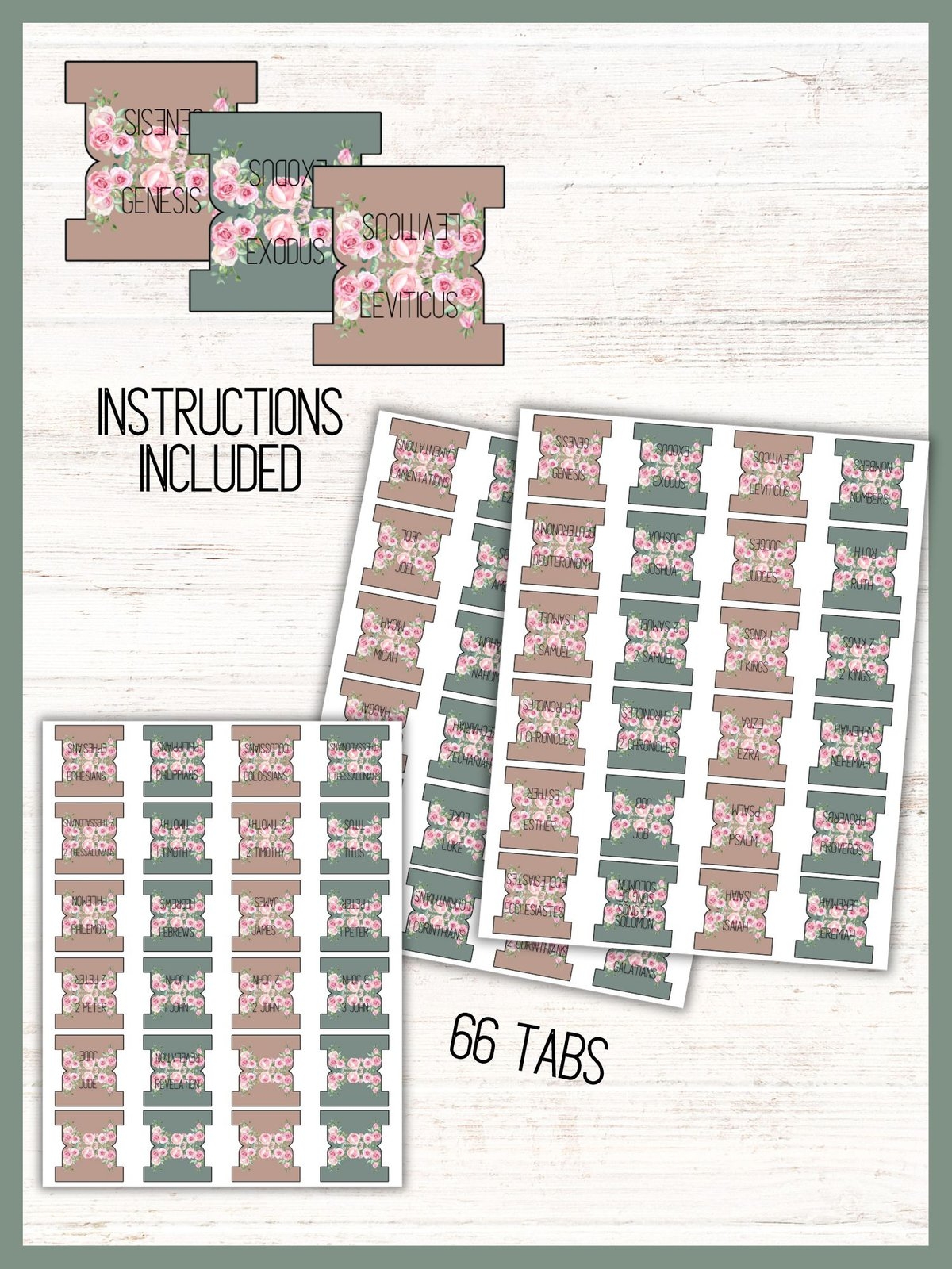 Printable Bible Tabs PDF