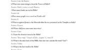 Free Printable Bible Trivia Quiz With Answer Key