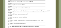 Free Printable Bible Trivia Quiz With Answer Key Worksheets Library